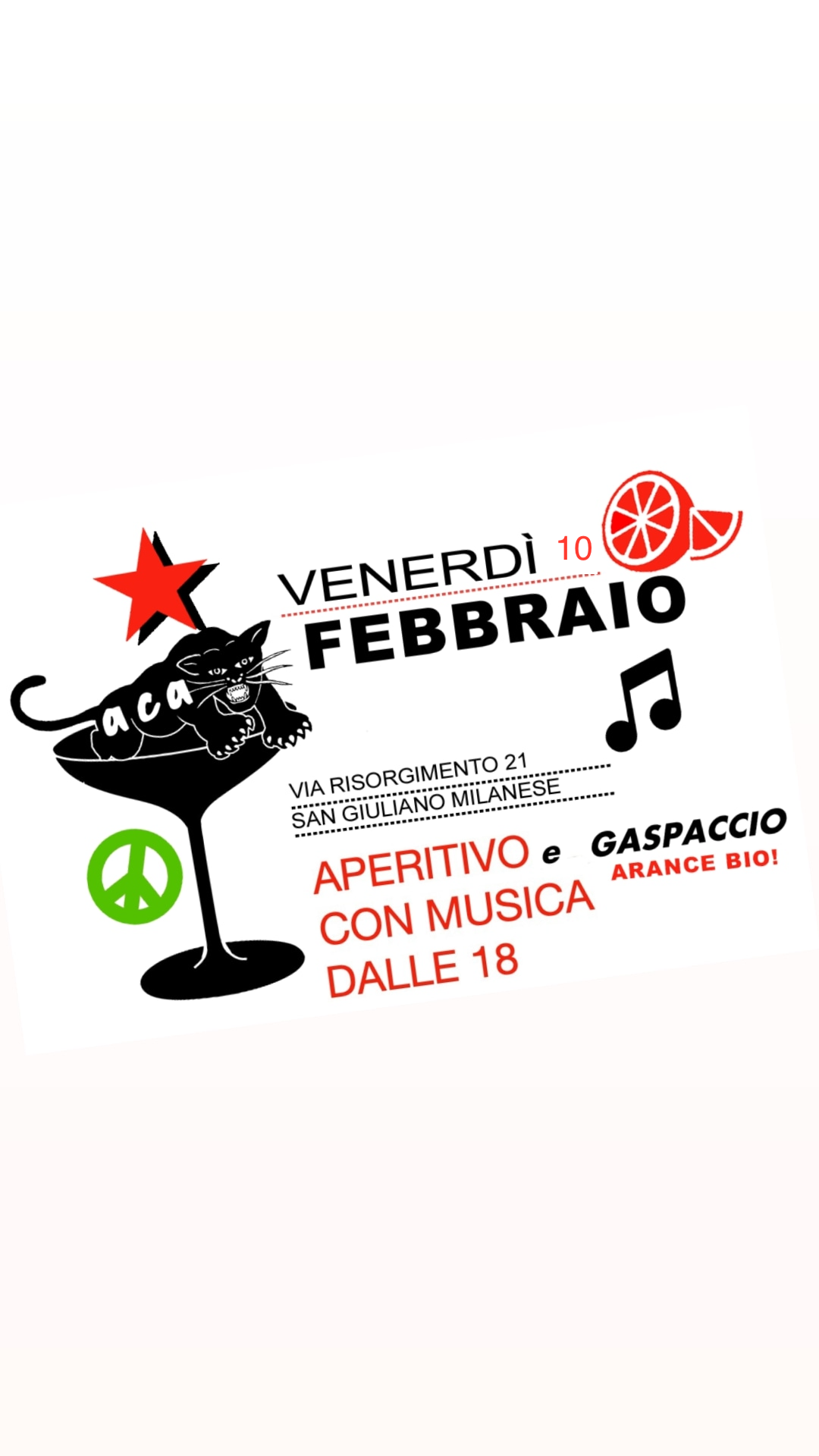 Venerdì 10 – dalle ore 18.00!